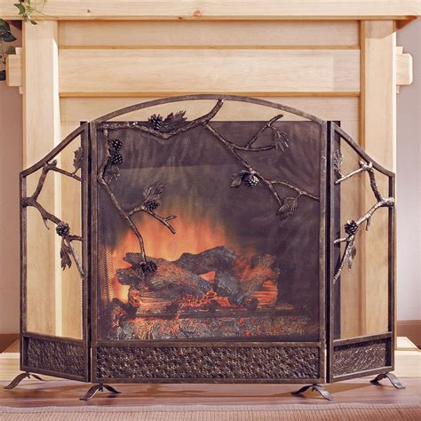 Pinecone Fireplace Screen, SPI-San-Pacific-International-All-Products, 31765 - AllSculptures.com