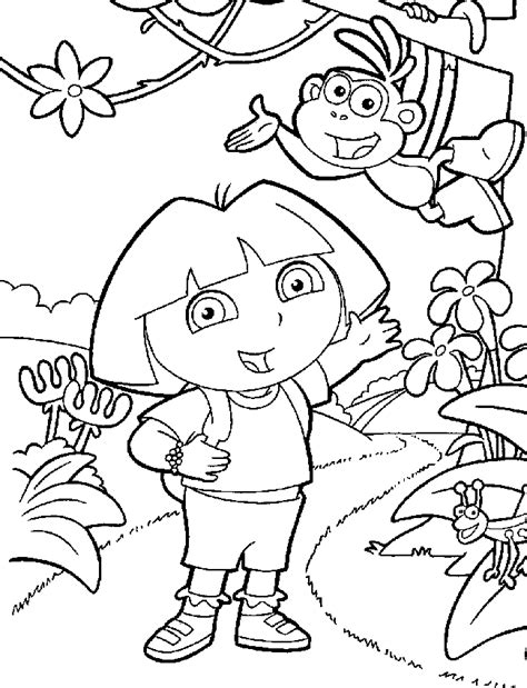 Dora The Explorer Free Printable Coloring Pages