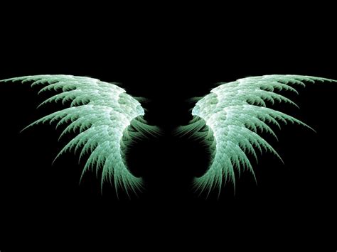 Green Angel Wings HD Desktop Wallpaper: Widescreen: Haute Définition ...