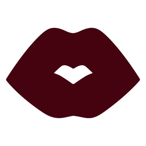 Silueta de labios beso simple - Descargar PNG/SVG transparente