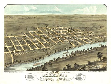 Historic Map - Shakopee, MN - 1869 | World Maps Online