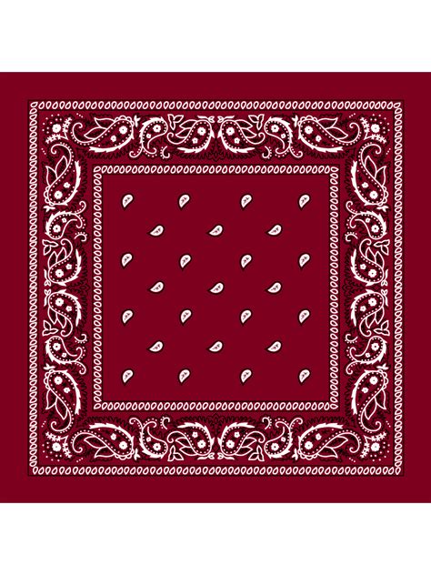 Wine (Burgundy) Paisley Bandana - Single Piece 22x22 - Walmart.com