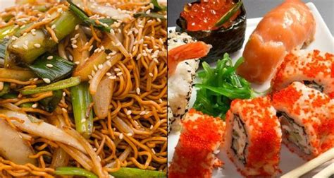 Chinese vs Japanese food | PlayMantis.com | Pinterest