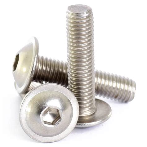 Stainless Hex Socket Flanged Button Head Hex Screws Screws Silver, 30pcs M4*20mm-in Screws from ...