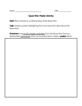 Quasi-War Poster Activity by Jwood Education | TPT