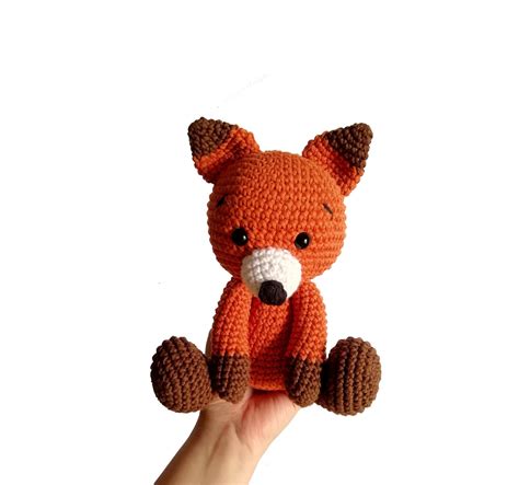 Handmade crochet fox - amigurumi fox - crochet toy - Stuffed fox ...