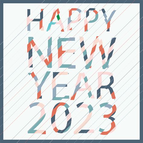 Sliced text happy new year abstract effect 16291424 Vector Art at Vecteezy