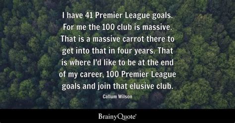 Callum Wilson - I have 41 Premier League goals. For me the...