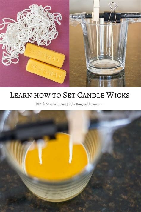 Diy Candles Ideas : Learn how to set candle wicks in melted wax using no special candle-making ...