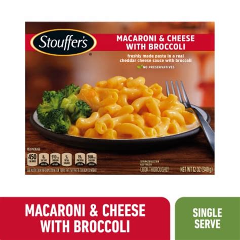 Stouffer's Macaroni and Cheese with Broccoli Frozen Meal, NET WT 12 OZ - Kroger