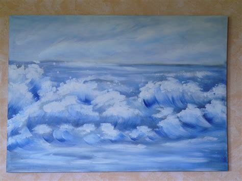 Free Images : sea, water, ocean, cloud, wave, spray, blue, material, painting, picture frame ...