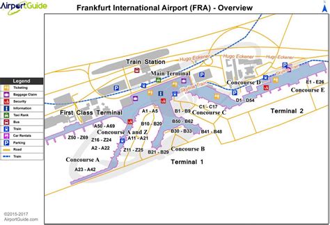 Frankfurt airport terminal map - Fra airport terminal map (Hesse - Germany)