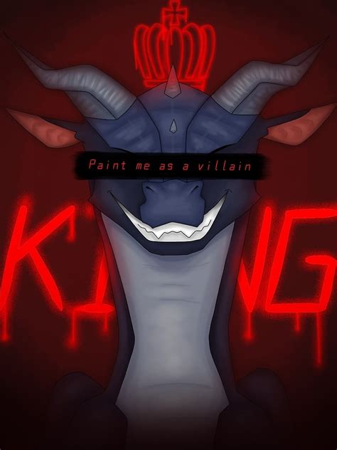 "Paint me as a villain | Darkstalker Wings of Fire" Poster for Sale by press-st-art | Wings of ...