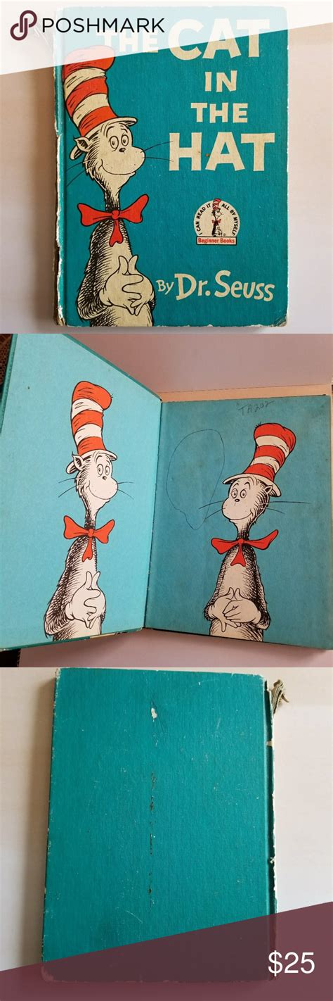1957 Dr. Seuss The Cat in the Hat book Book Club e | Book club, Seuss, Vintage book