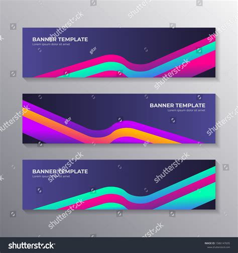 Gradient Banner Template Modern Cool Shape Stock Vector (Royalty Free) 1586147695 | Shutterstock