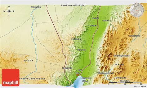 Physical 3D Map of Elat