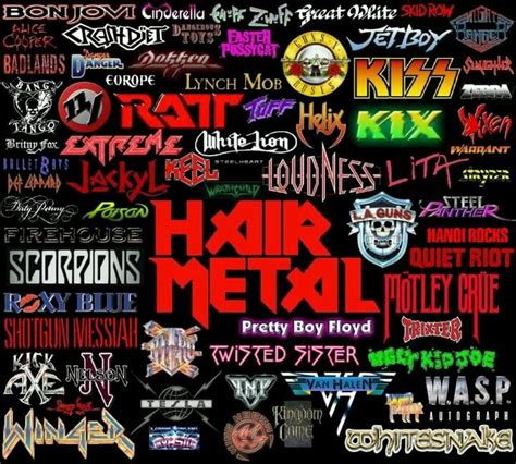 80s Hair Band Logos