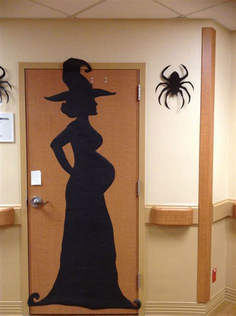 Pregnant witch for our L&D floor. I'm such a genius!! | Baby gender reveal party decorations ...