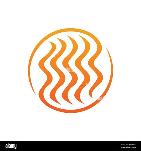 A vector illustration of Heat Wave Symbol Logo Icon in white background ...