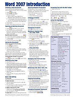 Microsoft excel 2007 charts tables quick reference guide cheat sheet of ...