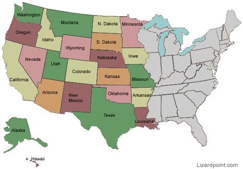 States West Of The Mississippi River Map - Cordey Celestyna