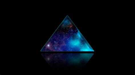 Triangular blue galaxy wallpaper, space, triangle, galaxy, backgound HD ...