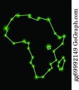 100 Map Of Africa In Retro Clip Art | Royalty Free - GoGraph