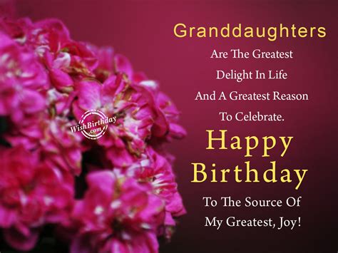 Birthday Wishes For Granddaughter - Birthday Wishes, Happy Birthday Pictures