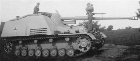 Panzerjager Nashorn Hornisse German tank destroyer during an exercise | World War Photos