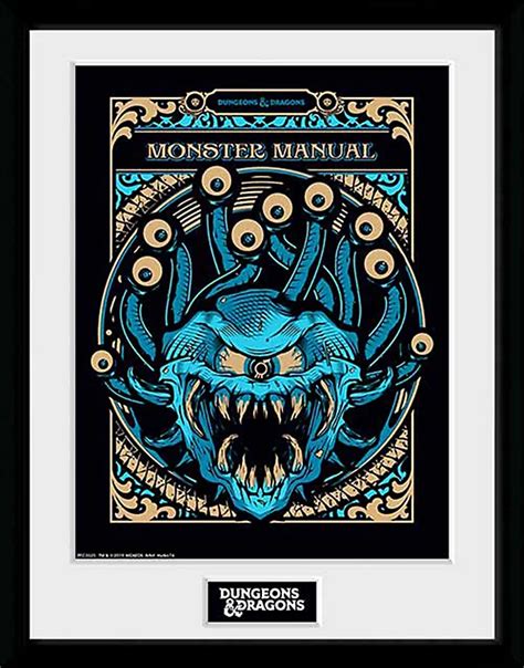 Dungeons & Dragons Monster Manual 30 x 40cm Framed Collector Print | DIY at B&Q