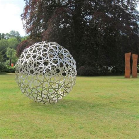 Large Stainless Steel Garden Art Metal Spheres Sculpture For Matt Finish