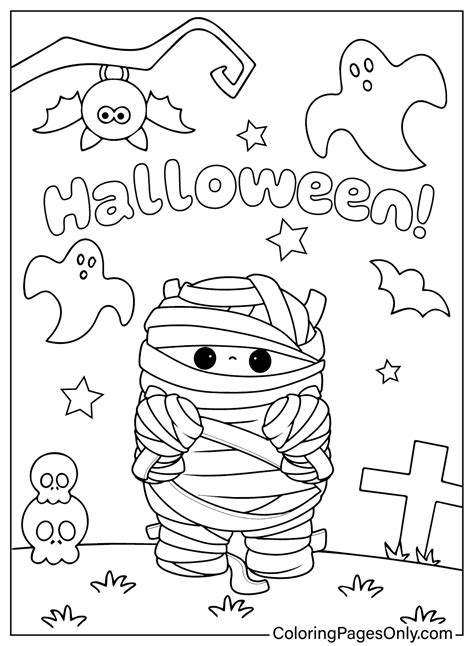 Mummy Halloween Coloring Page - Mummy Coloring Pages - Coloring Pages For Kids And Adults