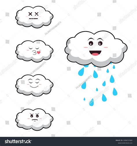 Set Cloud Icon Emoji Design Vector Stock Vector (Royalty Free) 2206727065 | Shutterstock