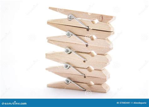 Wooden Pegs stock image. Image of object, closeup, isolated - 37083441