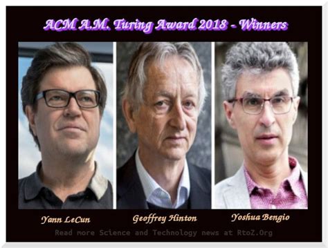 Turing Award Winners 2018 | Science and technology news, Deep learning ...