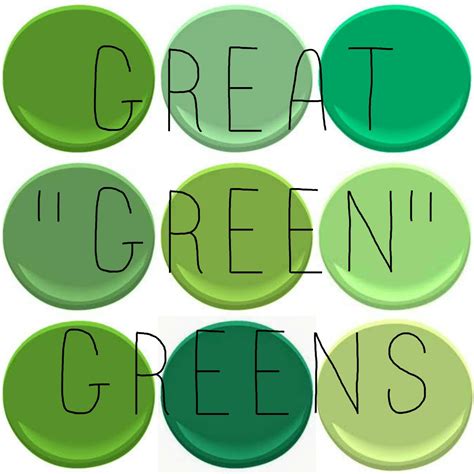 BENJAMIN MOORE GREAT GREENS: BASIL GREEN, CEDAR GREEN, RICHMOND GREEN, ROSEMARY, SPRING LEAF ...