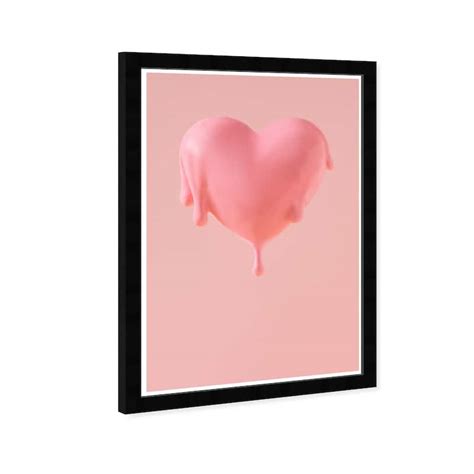Wynwood Studio Prints Fashion and Glam Heart Melt Pink and Modern & Contemporary Wall Art Canvas ...