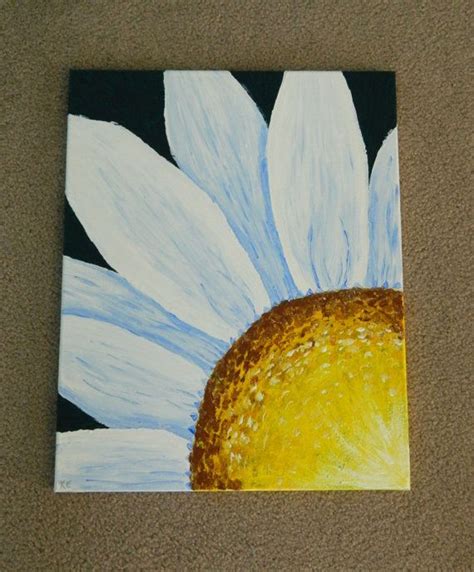 Original Daisy Painting by ArtByKatieE on Etsy, $75.00 | Daisy painting, Small canvas art, Art ...