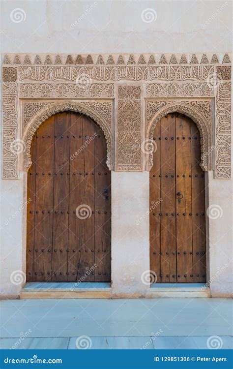 Two Wooden Doors in Nasrid Palaces, Alhambra, Granada Editorial Photo - Image of door, granada ...