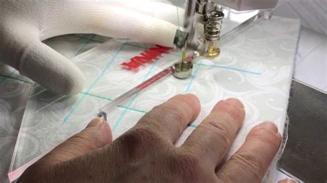 Stitching and Free-motion quilting with the BERNINA Adjustable Ruler Foot #72 - YouTube