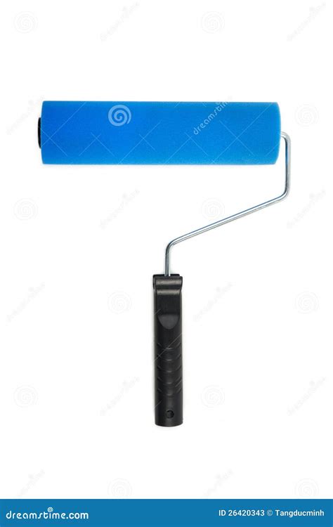 Blue Paint Roller stock image. Image of white, painting - 26420343