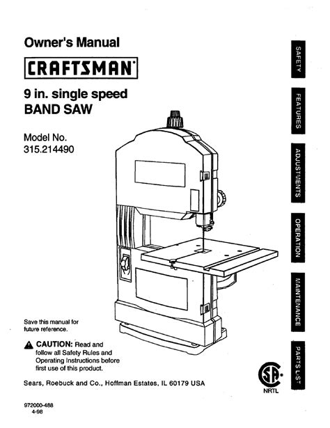 Craftsman 315.214490 User Manual | 32 pages