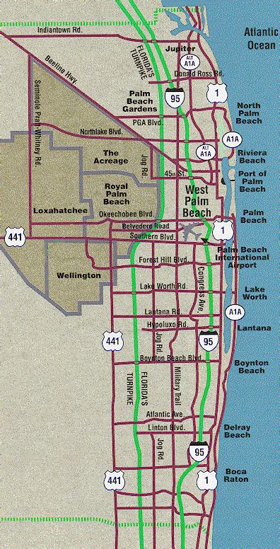 West Palm Beach Fl Map | Beach Map