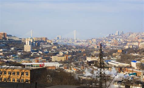 Winter Landscape of Vladivostok. Russia. Stock Photo - Image of ...