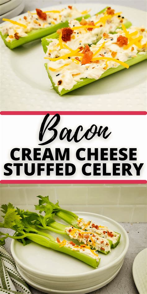 Bacon and Cream Cheese Stuffed Celery - It Is a Keeper