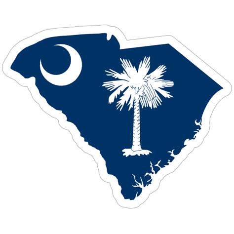 South Carolina Flag State Sticker