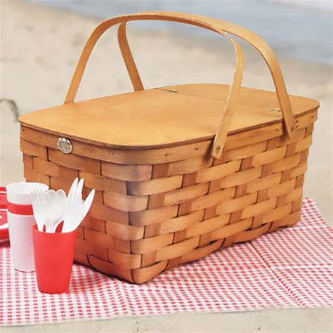 Peterboro Extra Large Picnic Basket with Hinged Lid