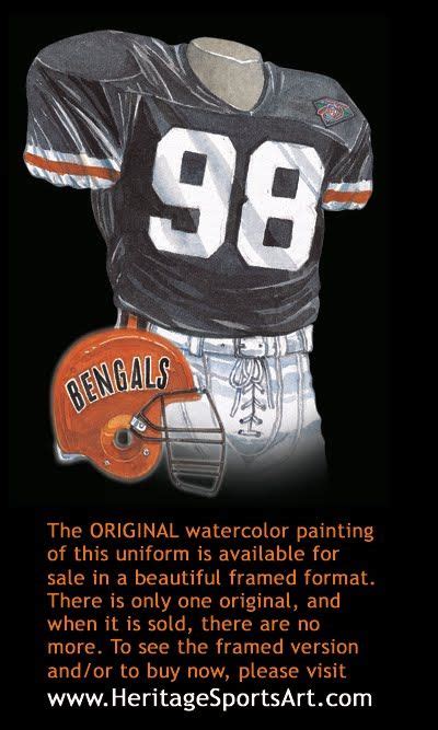 1994 Cincinnatti Bengals throwback uniform painting | Throwback ...