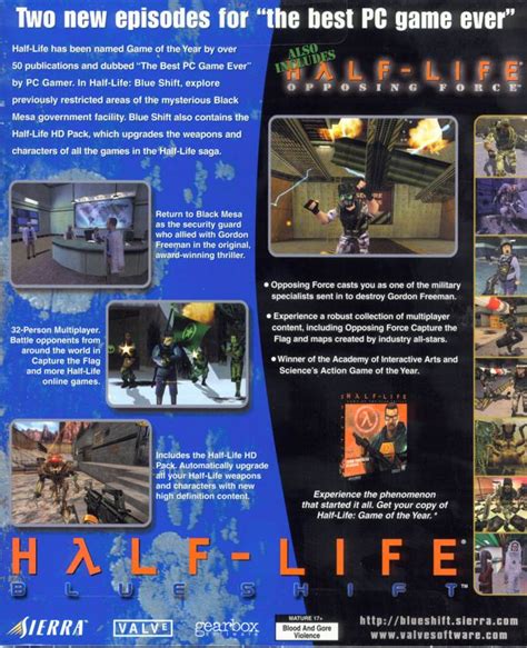 Half-Life: Blue Shift cover or packaging material - MobyGames