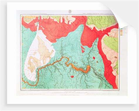 Geologic Map of Grand Canyon Area posters & prints by Corbis